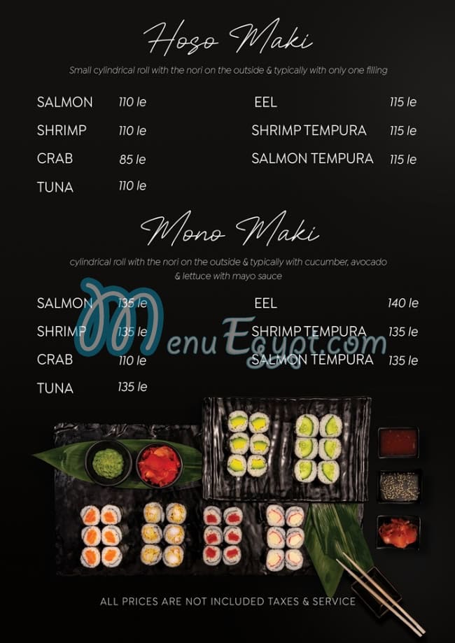 Nagoya Sushi menu Egypt 2