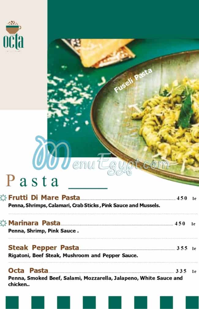 منيو أوكتا كافيه