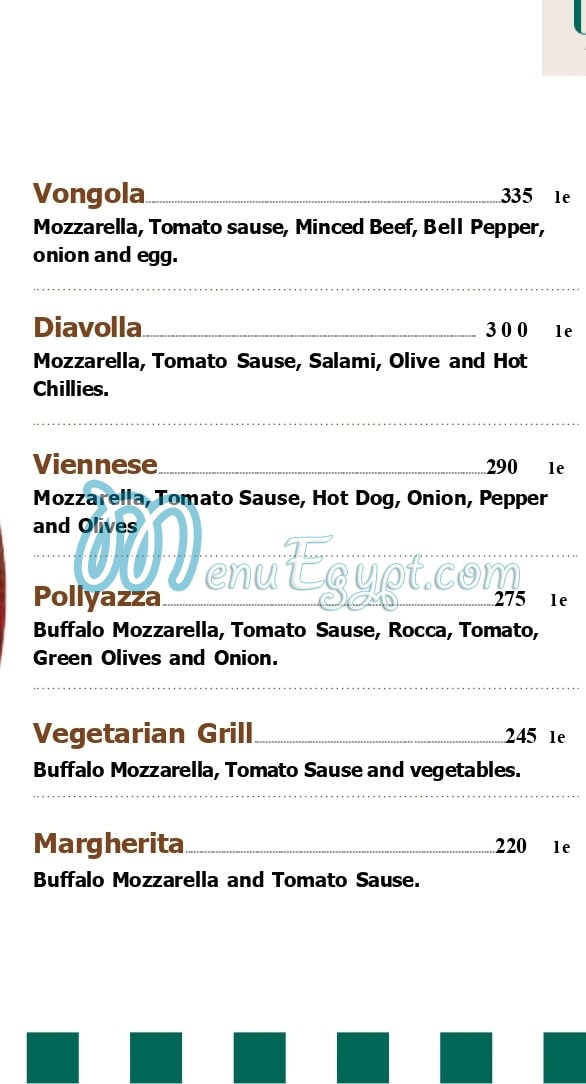 منيو أوكتا كافيه مصر 9