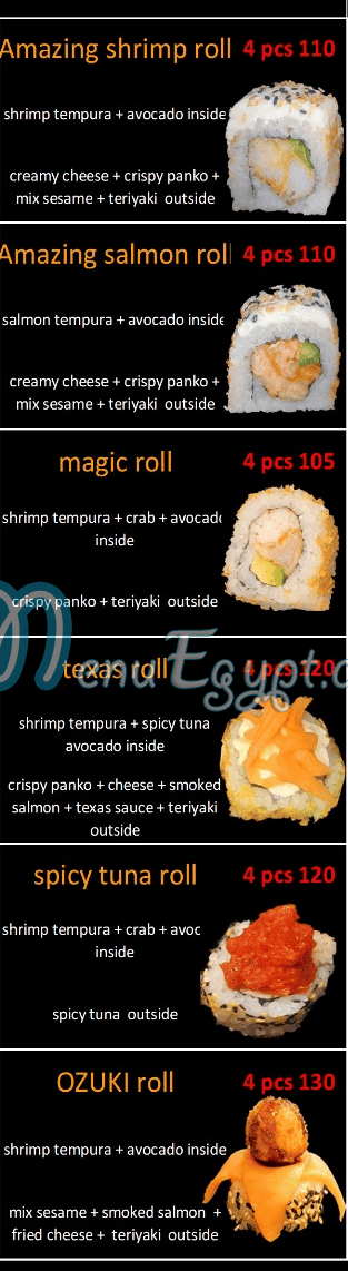Ozuki menu