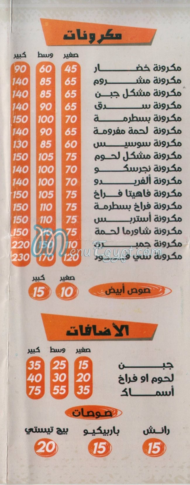 باباي بيتزا مصر الخط الساخن