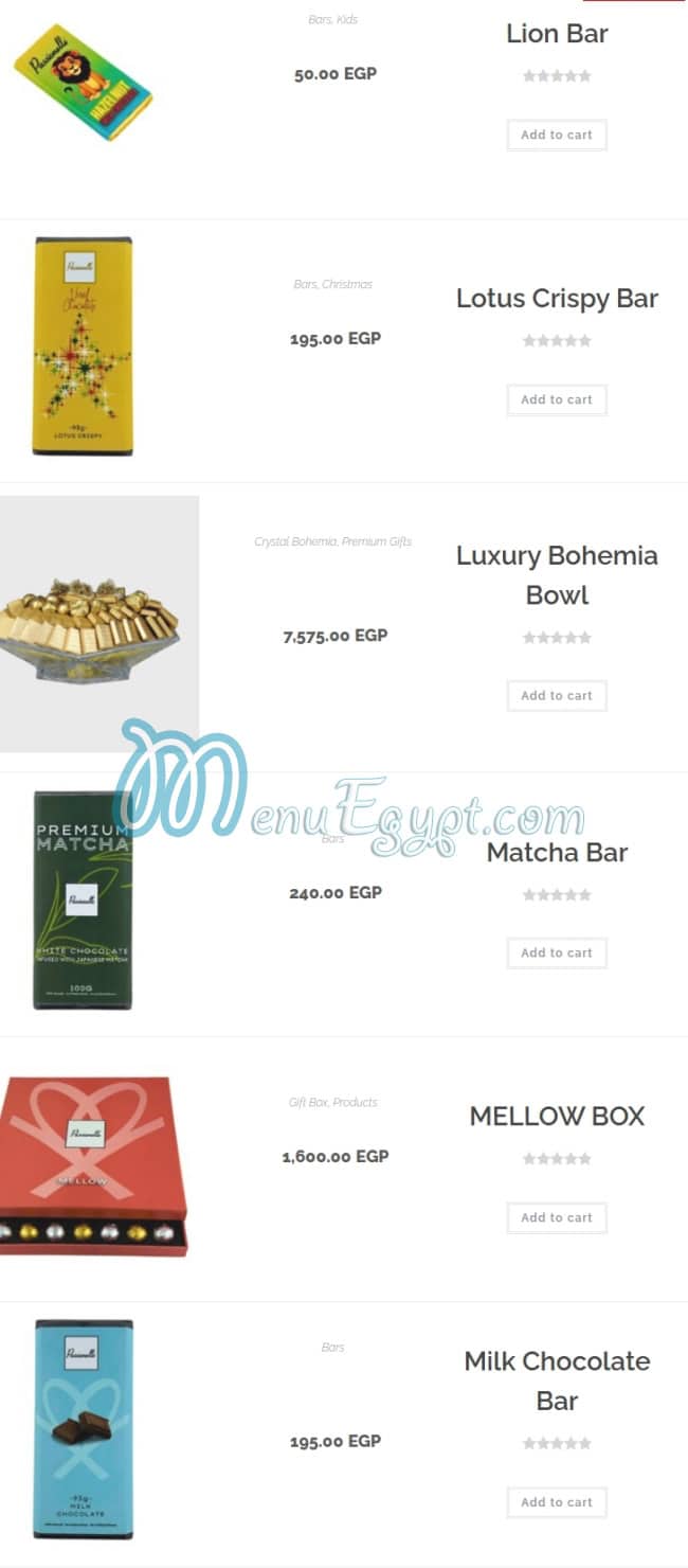 Passionelle menu Egypt 5