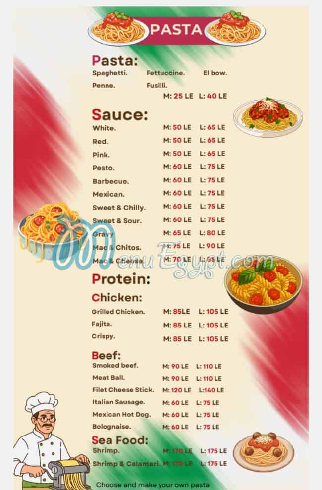 منيو باستا توتي