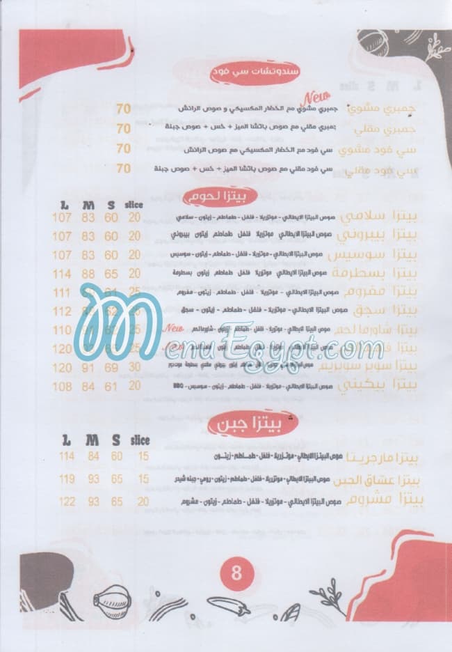Patsha menu Egypt 3