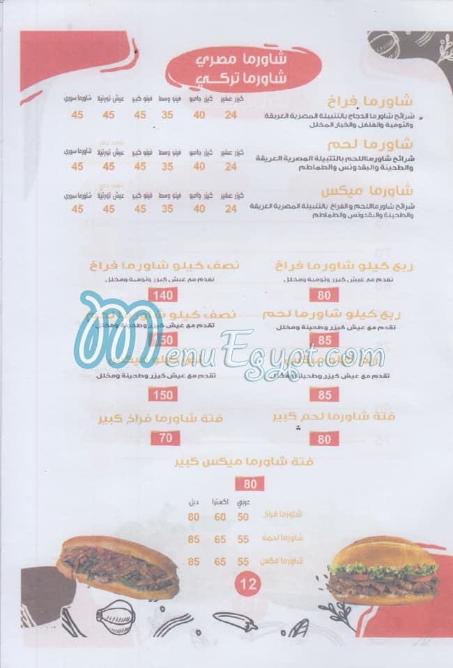 Patsha menu Egypt 7