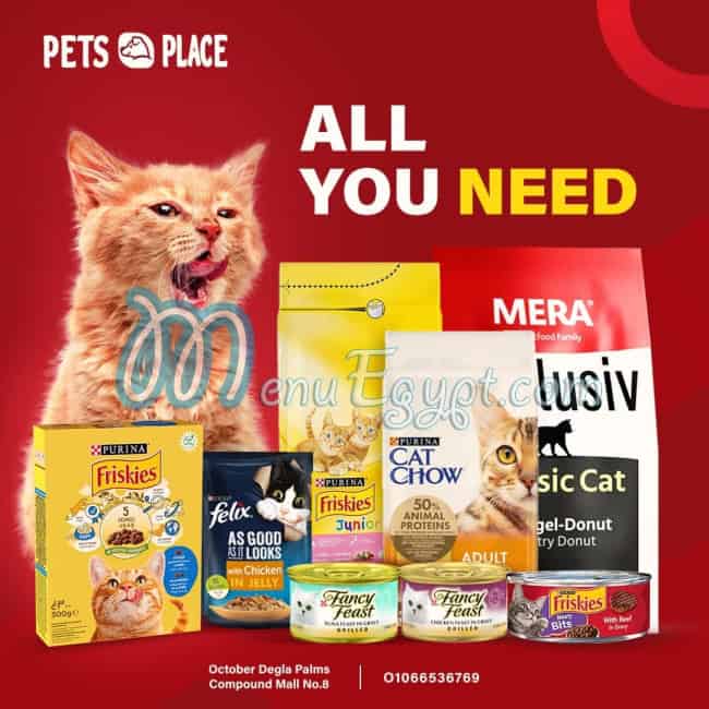 Pets place delivery menu