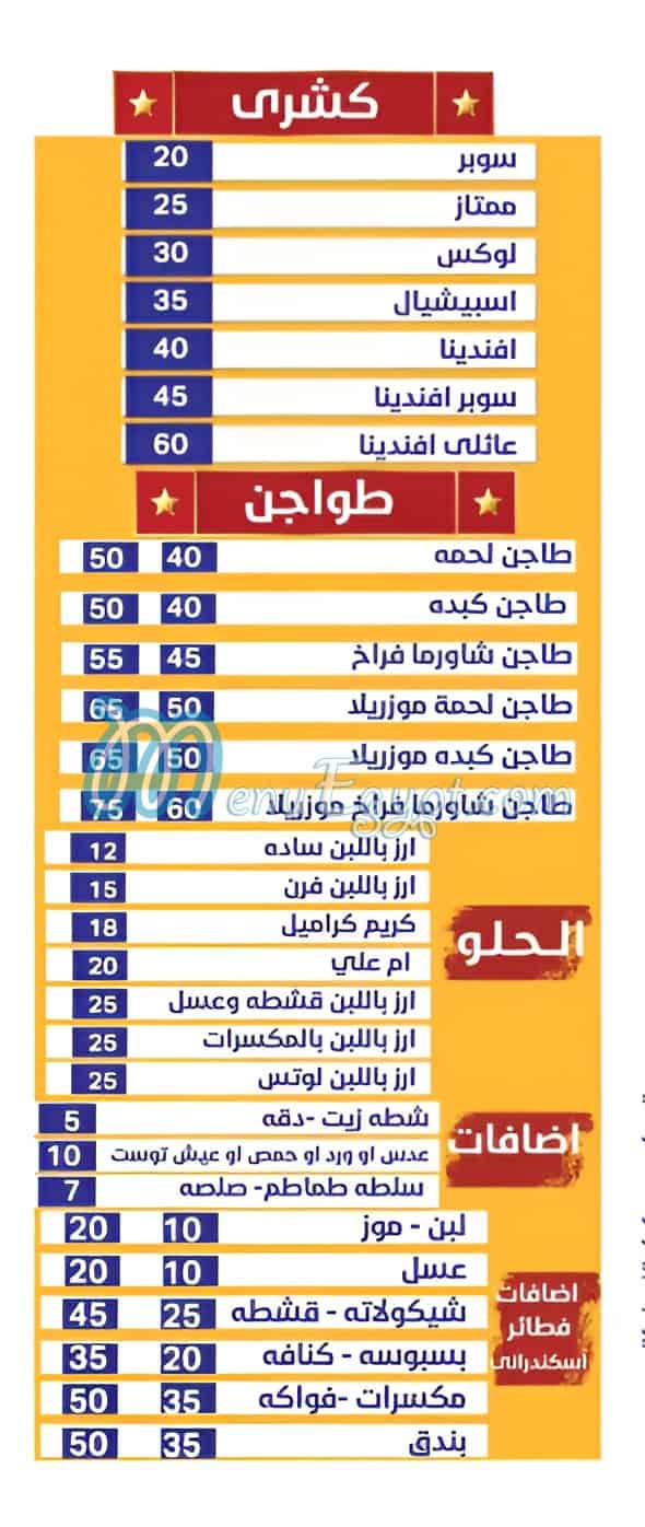 أسعار بيتزا افندينا مصر