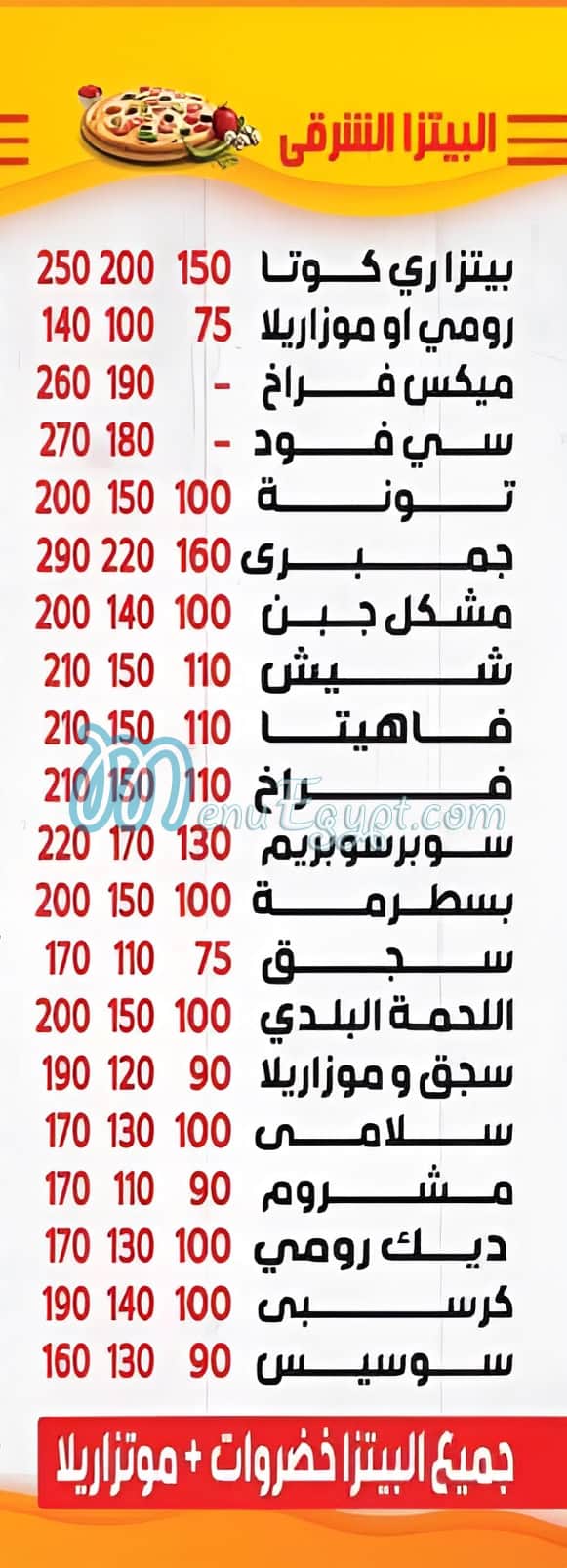 منيو رى كوتا مصر