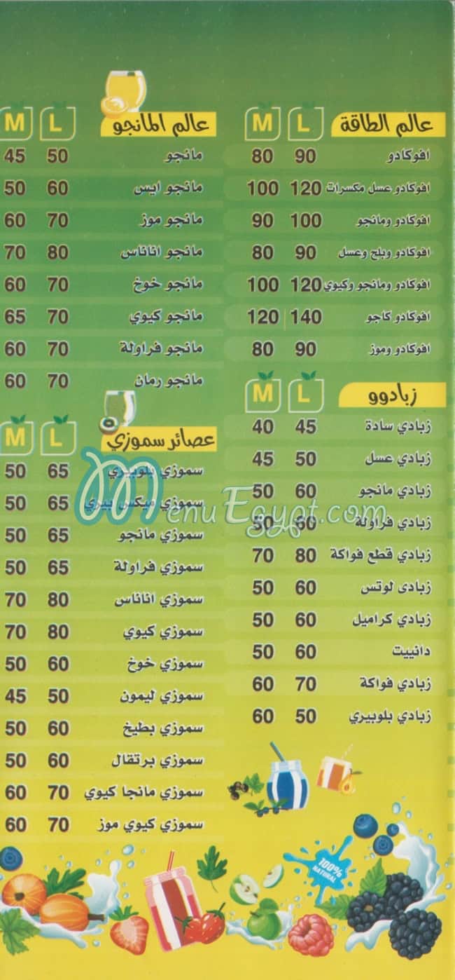 Roxi Juices menu Egypt