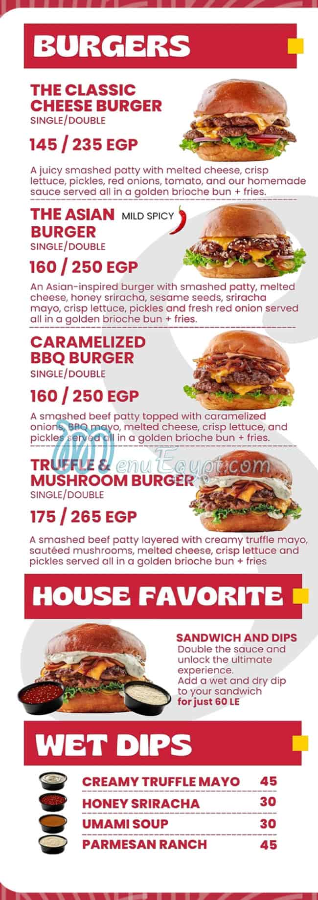 Sauce Egypt menu