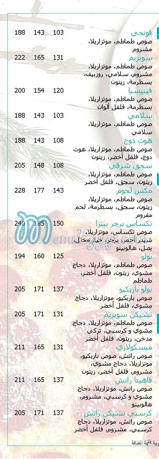منيو شركسي بيسترو مصر