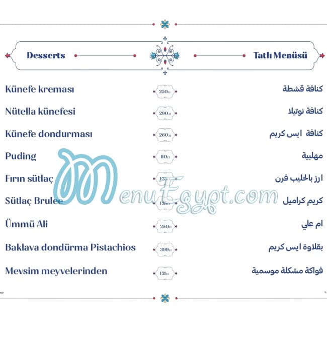 منيو شاشليك التركي مصر 9