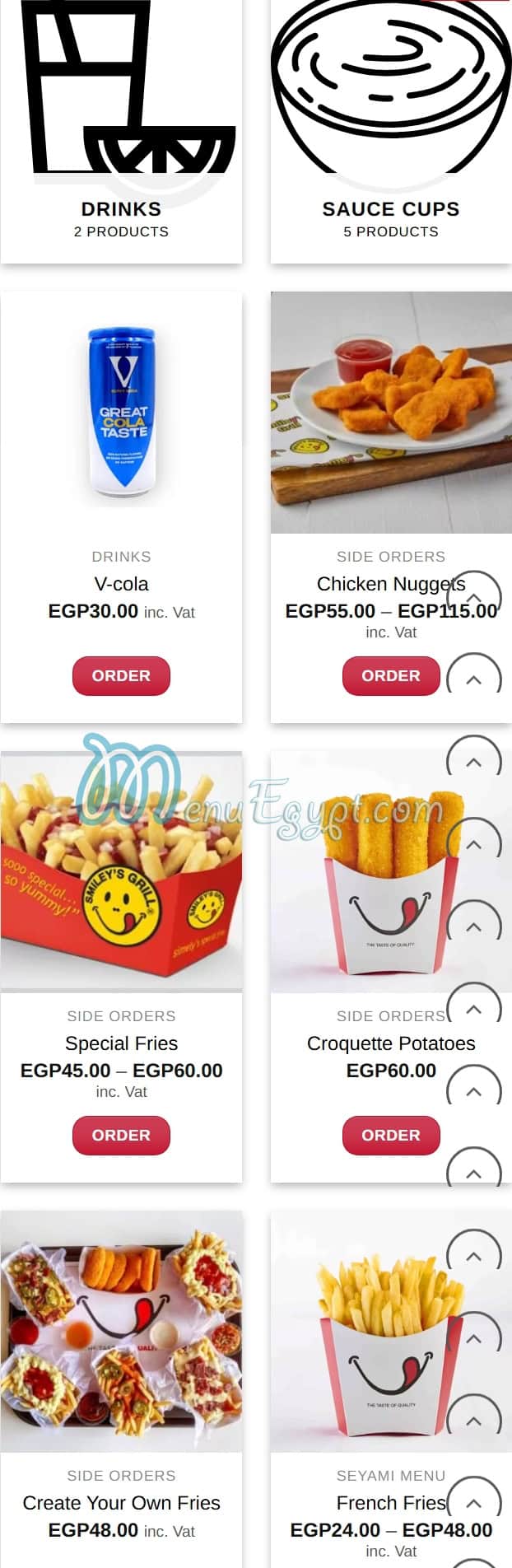 Smileys Grill menu Egypt 3