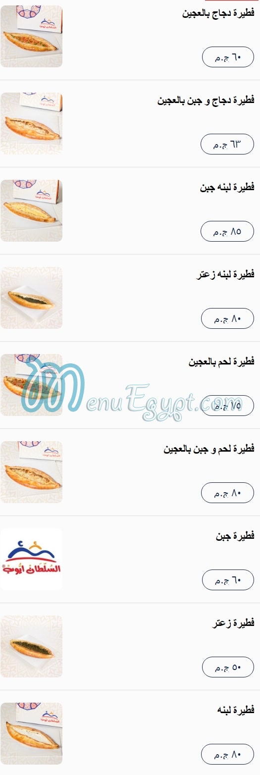 Sultan Ayub menu Egypt 7