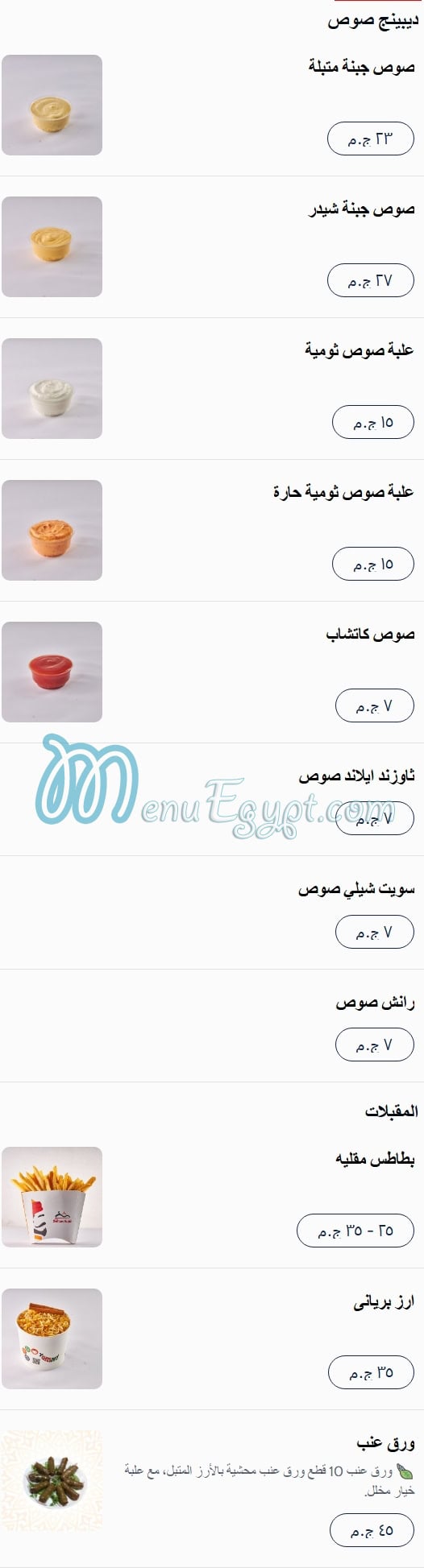 Sultan Ayub menu Egypt 8