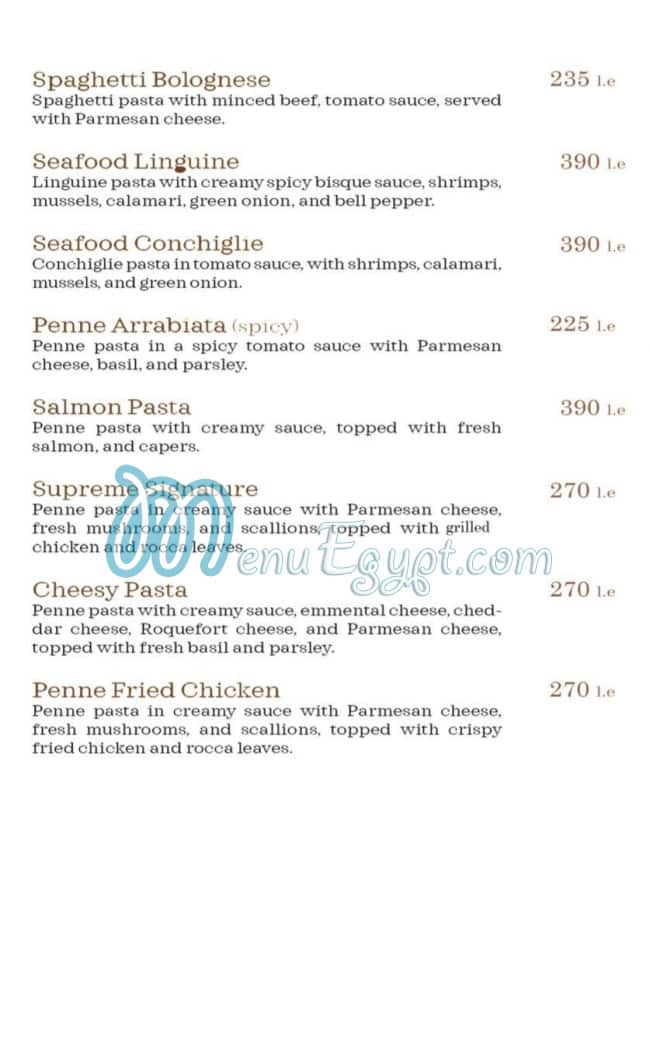 Supreme Cafe menu Egypt 2