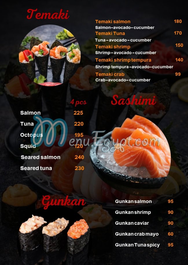 Sushi point menu Egypt 1