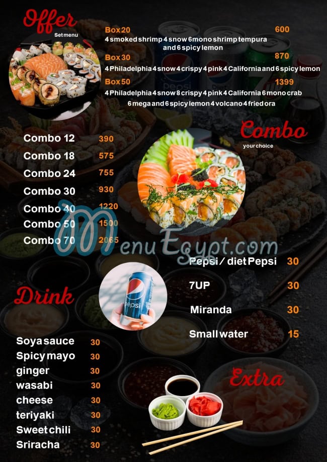 Sushi point menu Egypt 2