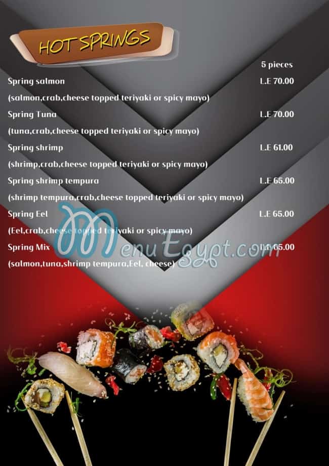 Sushi Yaki delivery menu