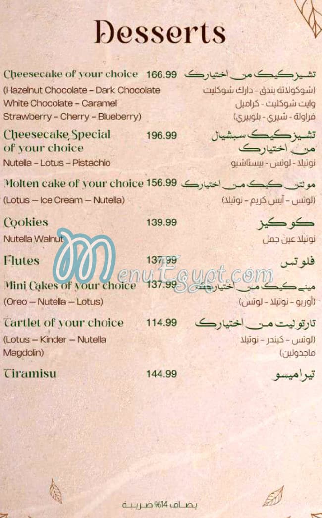 منيو ذا شاين مصر 5