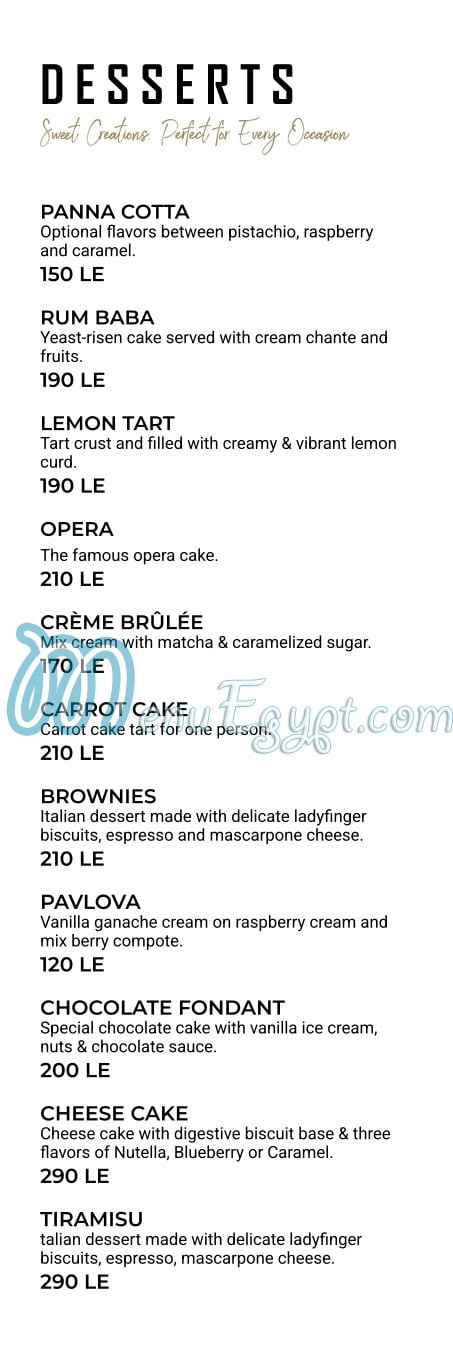The Eataly menu Egypt 10