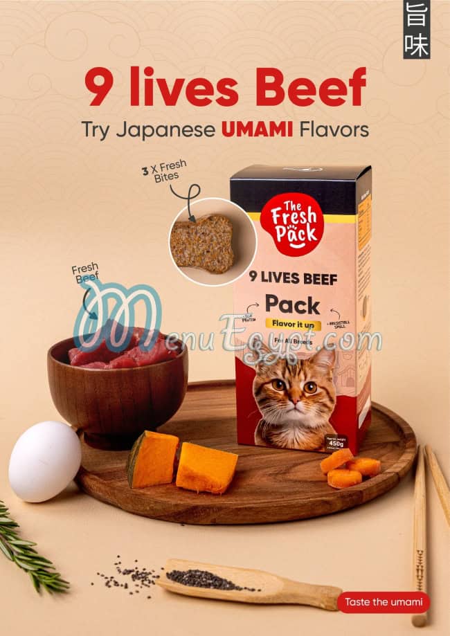 The Fresh Pack delivery menu