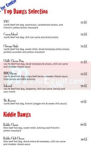 Top Dawgs menu Egypt