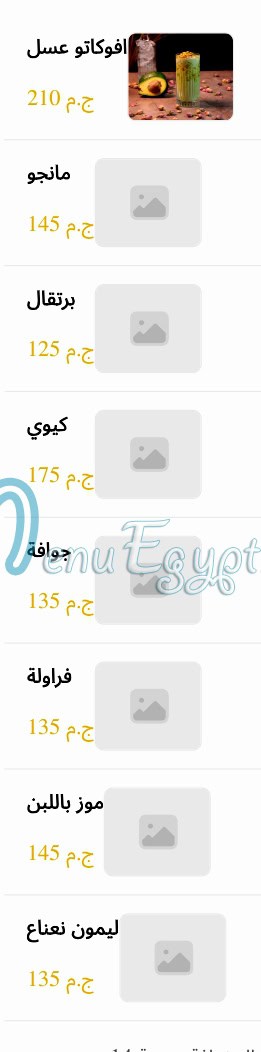 Ve Lounge menu Egypt 6