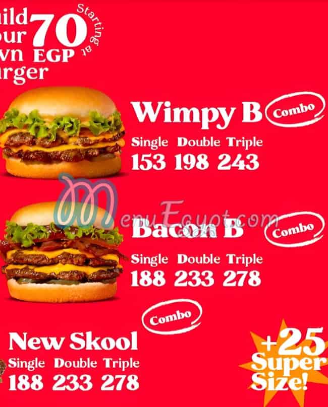Wimpy menu Egypt 3
