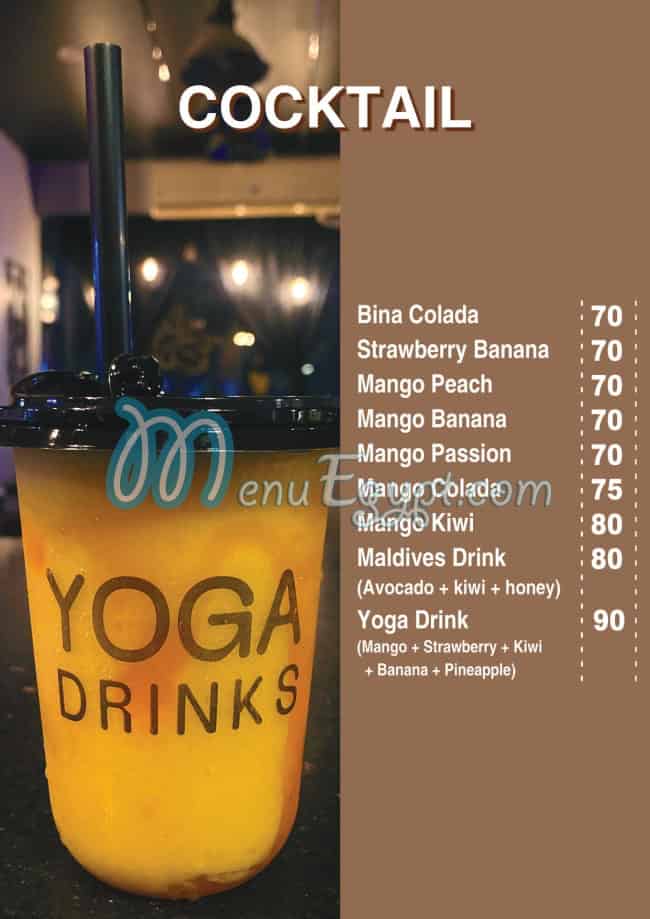 Yoga Drink menu Egypt 5