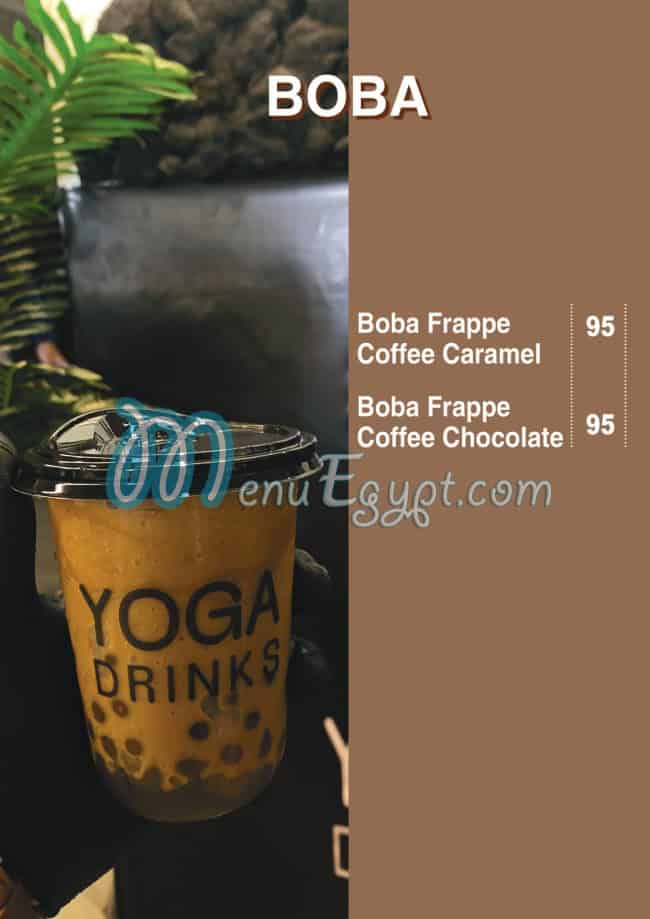 Yoga Drink menu prices