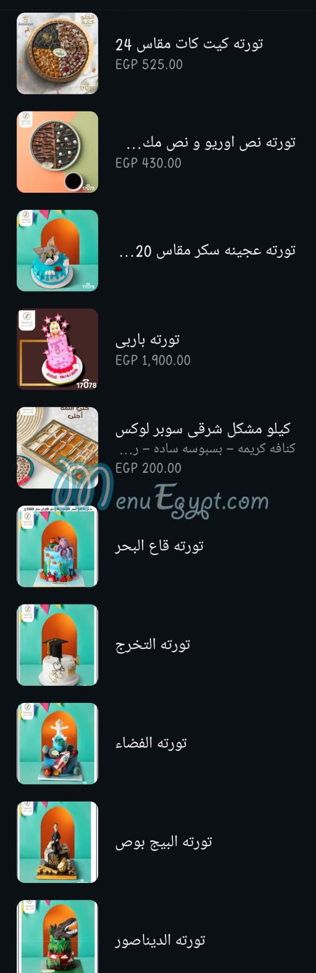 Zalashiish menu Egypt 4