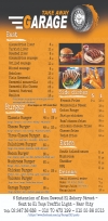 GARAGE TAKEAWAY menu