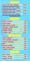 Square Burger menu
