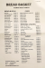 Bread Basket menu