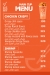 Cup Hungry menu