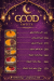 Good Sweets menu