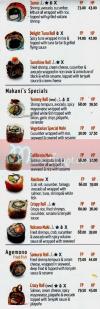 Makany online menu